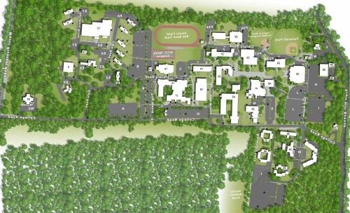 RIC campus map graphic